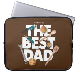Anpassa Lycklig Fars dag | Bästa Pappa-Mörken Laptop Fodral