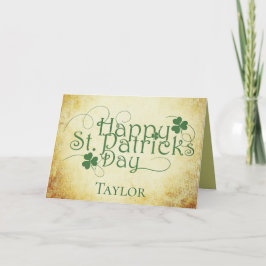 Anpassa Lycklig St patricks day Kort