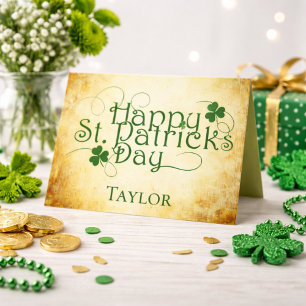 Anpassa Lycklig St patricks day Kort
