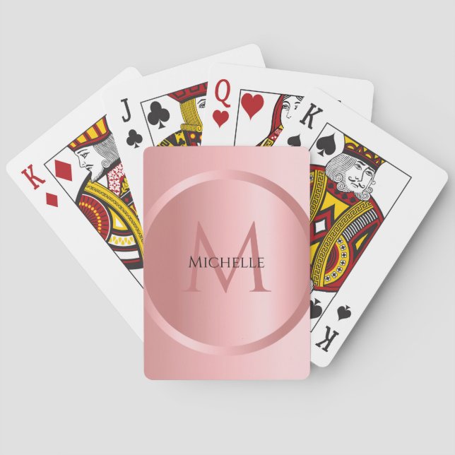Anpassa mallen för Elegant av rollgamla monogram Casinokort (Baksidan)