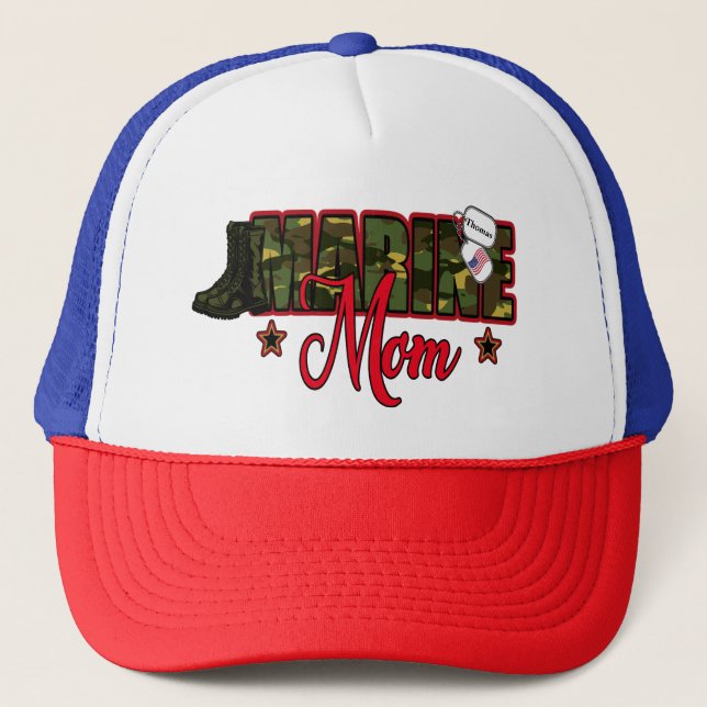 Anpassa Mamma med Hund med Märkre Keps (Framsida)