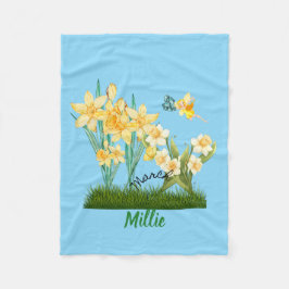 Anpassa Marth Flowers & Stone Fleecefilt