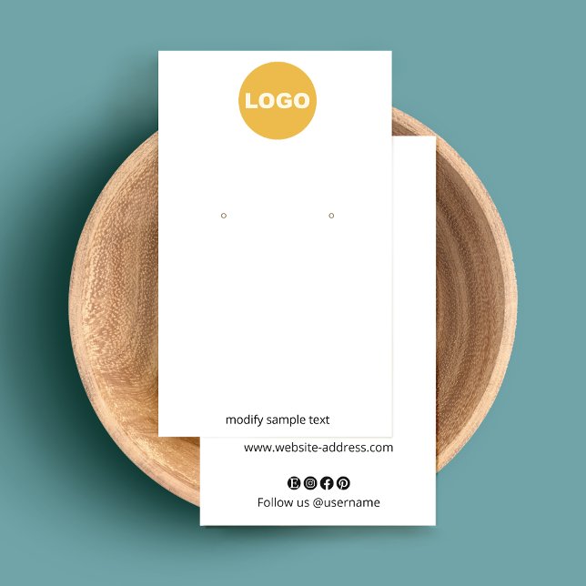 Anpassa med din Logotyp Cream-läsning Visitkort (Skapare uppladdad)