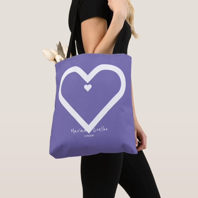 Anpassa med ditt namn och din ort ♥ Periwinkle Tygkasse (Närbild)