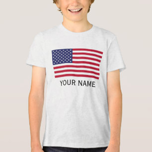 Anpassa med ditt namn USA United Stater T Shirt
