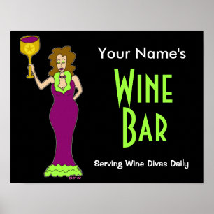 Anpassa med ditt namn Vin Pub Poster