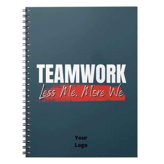 Anpassa med Logotyp Teamwork Office Business Anteckningsbok (Framsidan)