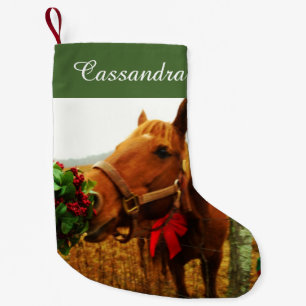 Anpassa med namn/hästrött båge och fel liten julstrumpa