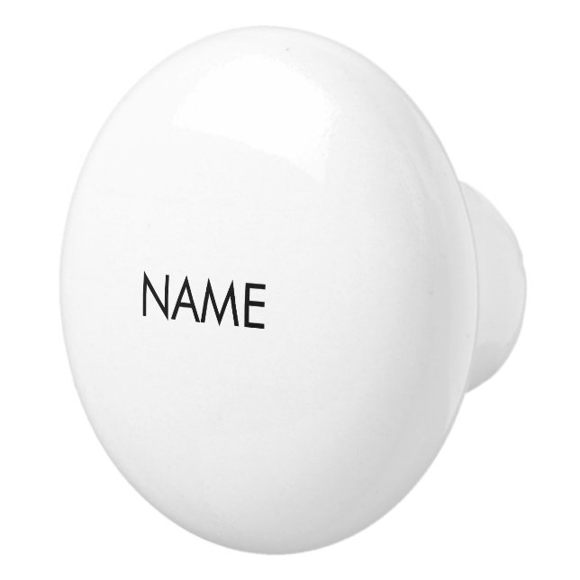 Anpassa med namn, svartvit text med minimalistisk  knopp (Höger)