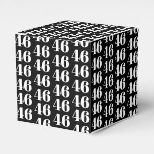 Anpassa med nummer, inledande monogramsvart presentaskar