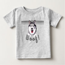 Anpassa Message Siberian husky Baby T-Shirt