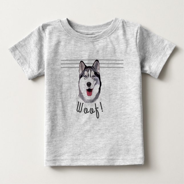 Anpassa Message Siberian husky T Shirt (Framsida)