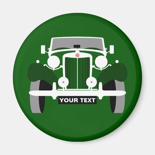 Anpassa MG TD-sportbil för klassisk Vintage Magnet (Framsidan)