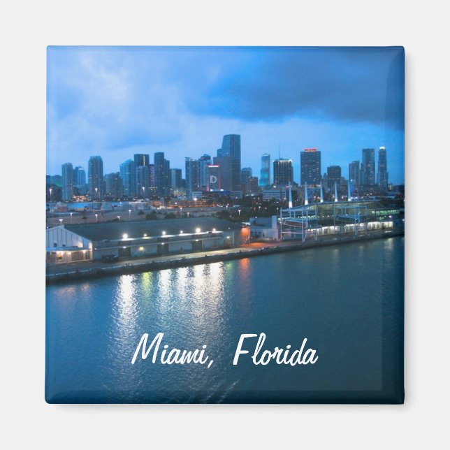 Anpassa Miami-fotoporten Magnet (Framsidan)