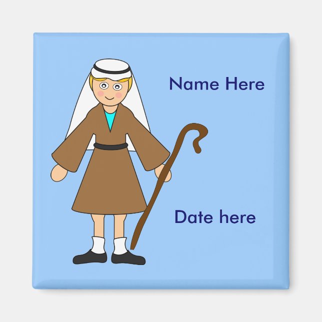 Anpassa mig - Barns nyskapande "Joseph" Magnet (Framsidan)