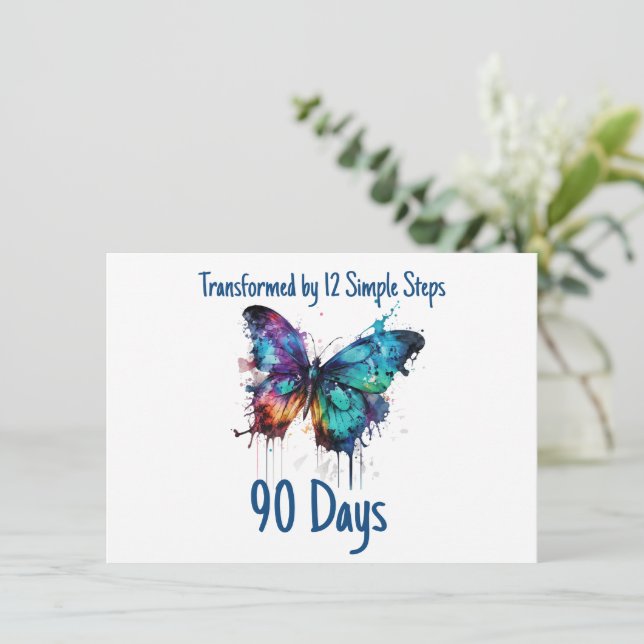 Anpassa milstolpe som omvandlats med 12 enkla steg tack kort (Stående Fram)