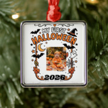Anpassa Min Första Halloween 2026 Baby Foto Namn T