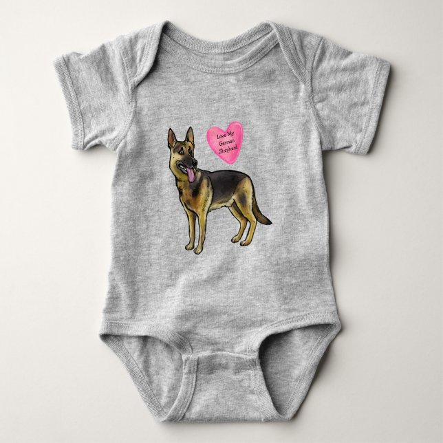 Anpassa min tyska Shepherd Hund Pet Kärlek T Shirt (Framsida)