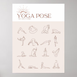Anpassa minimal Yoga Pose LIne Art Poster
