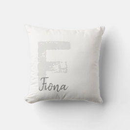 Anpassa minimalistisk enkel färger monogram namn kudde