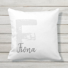 Anpassa minimalistisk enkel färger monogram namn kudde