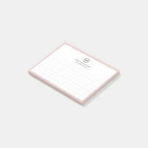 Anpassa minsta monogram efter det att anteckningar post-it block