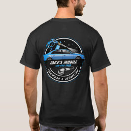 Anpassa Mobil Biltvätt Detailing Blå Företag T Shirt