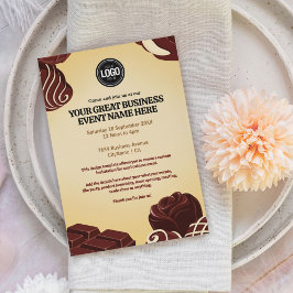 Anpassa modern Chocolate Business Inbjudningar