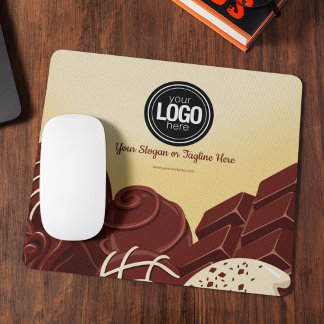 Anpassa Modern Chocolate Business Mousepad Musmatta