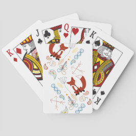 Anpassa Modern Fox Woodland Mönster Casinokort