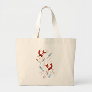 Anpassa Modern Fox Woodland Mönster Jumbo Tygkasse