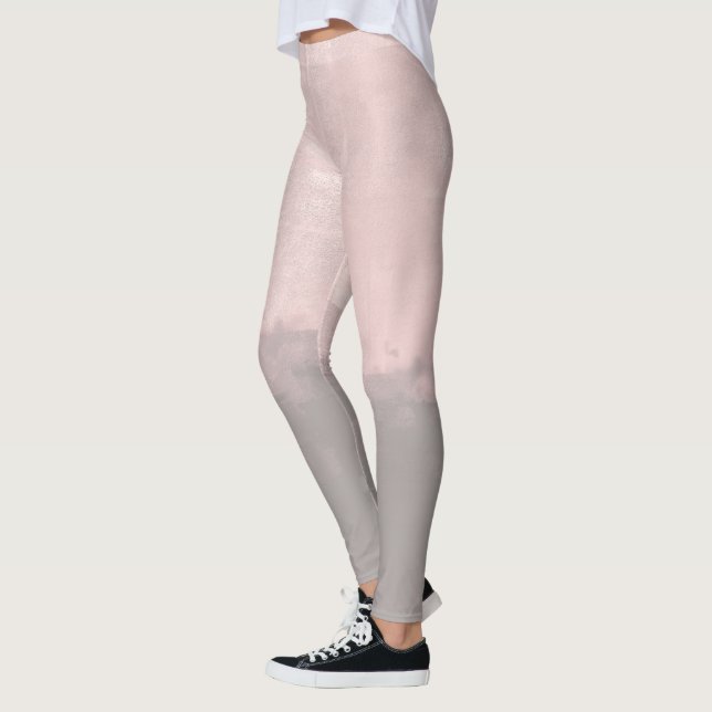 Anpassa modern konst stil ljusa rosa grått leggings (Vänster)