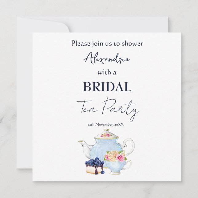 Anpassa Möhippa Tea Party Inbjudningar (Framsida)