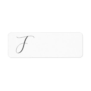 Anpassa Monogram F-returadressetikett Returadress Etikett