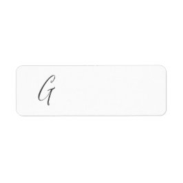 Anpassa Monogram G-returadressetikett Returadress Etikett