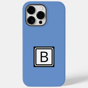 Anpassa Monogram i svart Dubbla Box på Blue