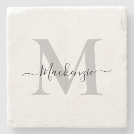 Anpassa Monogram Initial Namn Stenunderlägg