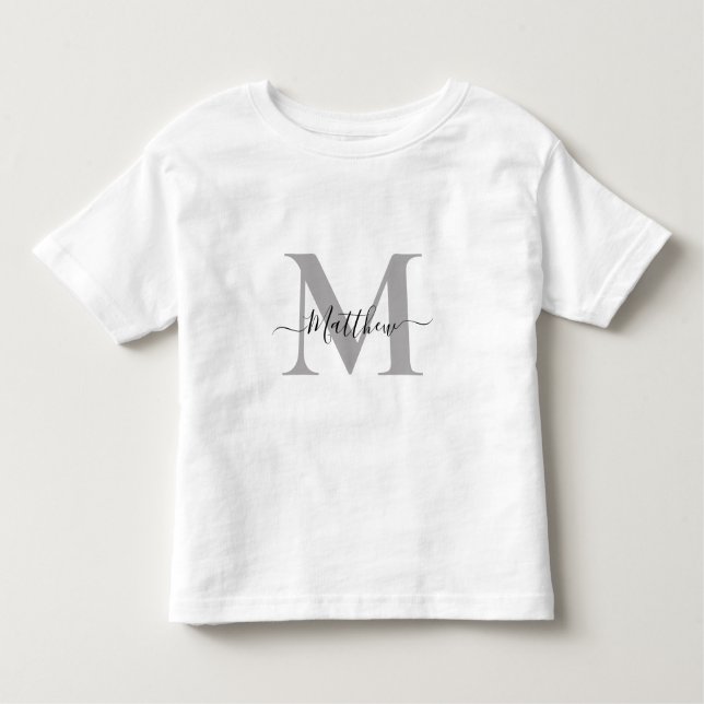Anpassa Monogram Initial Namn T Shirt (Framsida)
