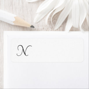 Anpassa Monogram N-returadressetikett Returadress Etikett