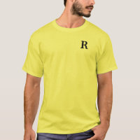 Anpassa Monogram R Gult T-Shirt