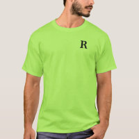 Anpassa Monogram R Lime T-Shirt