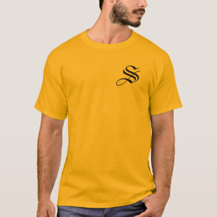 Anpassa Monogram S Guld T Shirt