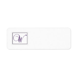 Anpassa Monogram W-returadressetikett Returadress Etikett