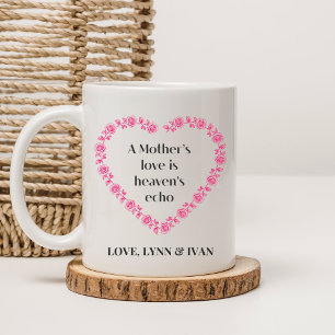 Anpassa Mor Kärlek är, Ro Hjärtans Blommigt Kaffemugg