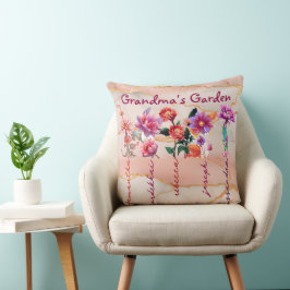 Anpassa mormors Garden Pillow-Mors dag-gåva Kudde