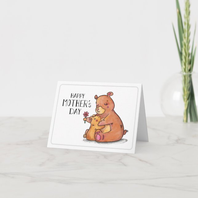 Anpassa Mors dag-kort - Bear Hugs Helgkort (Framsida)