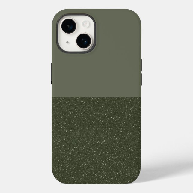 Anpassa Moss Grönt Split iPhone 14 Fodral (Baksida)