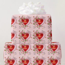 Anpassa Namn Alla hjärtans dag Hearts Ro Presentpapper