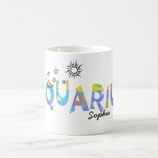 Anpassa Namn-AQUARIUS-födelsedagszodiak Mugg