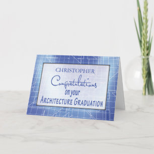 Anpassa Namn arkitektur Studenten Congratul Kort